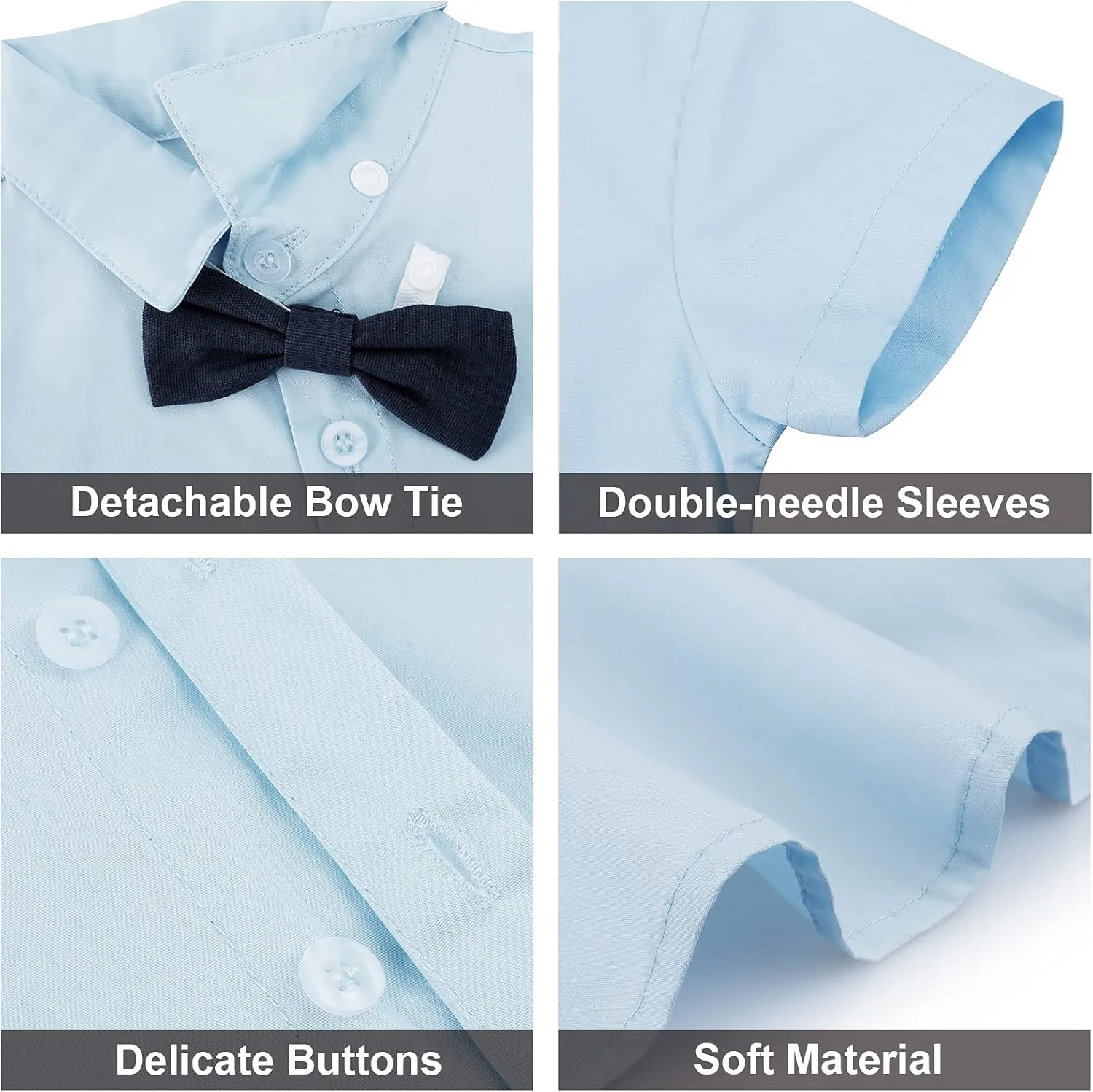 A&J DESIGN Baby Boys Gentleman Suit, 2Pcs Outfit Shirt & Pants