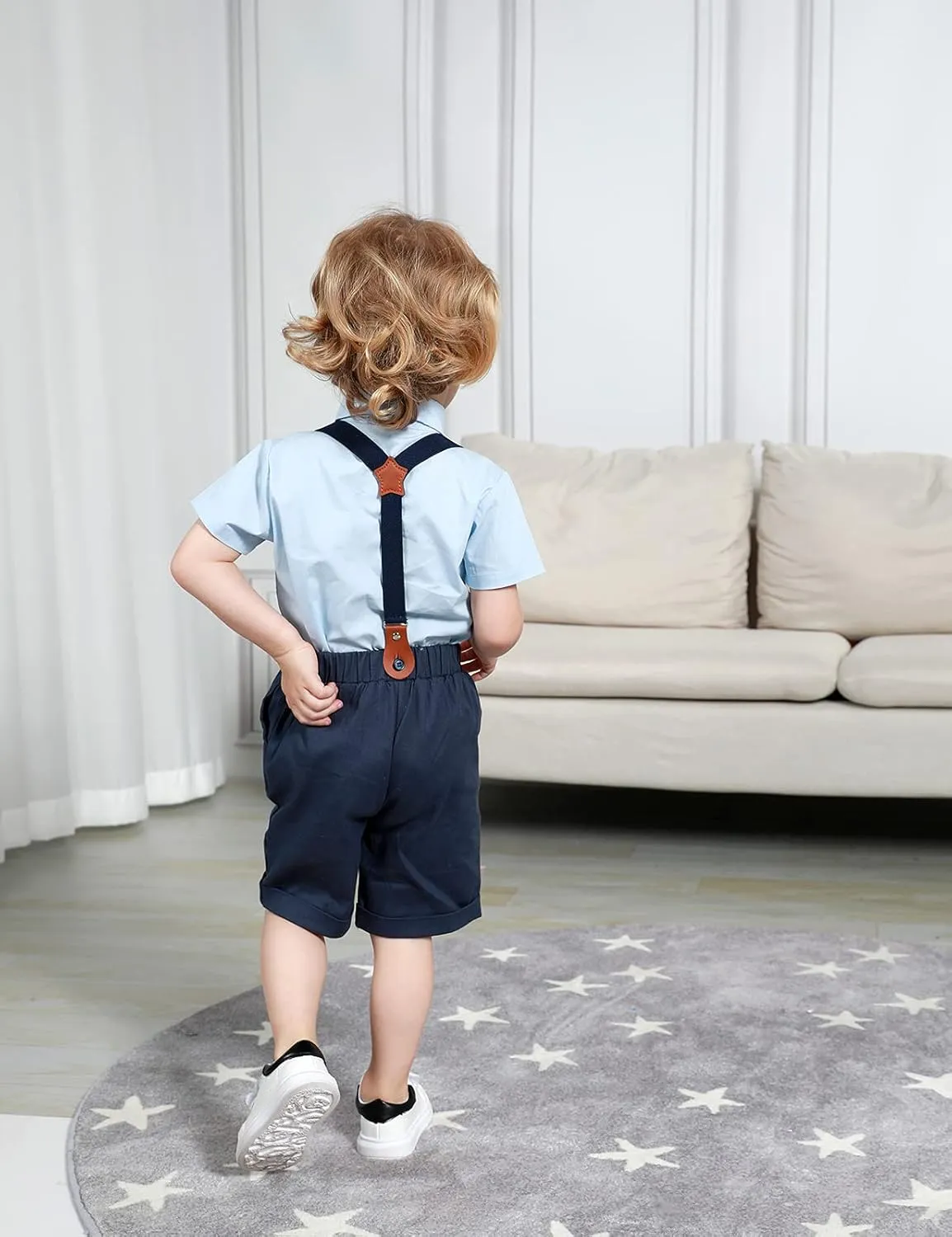 A&J DESIGN Baby Boys Gentleman Suit, 2Pcs Outfit Shirt & Pants