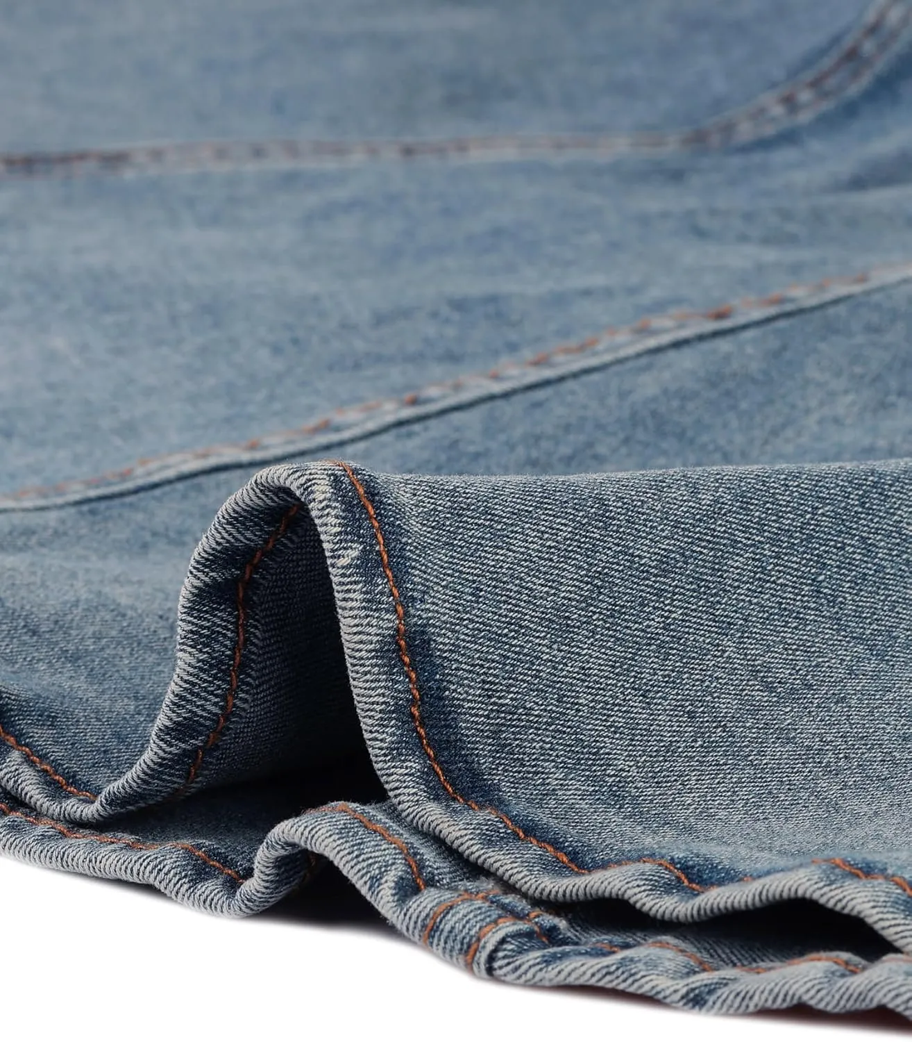 Allegra K Denim Skirt for Women's Washed Fishtail Midi Skirt