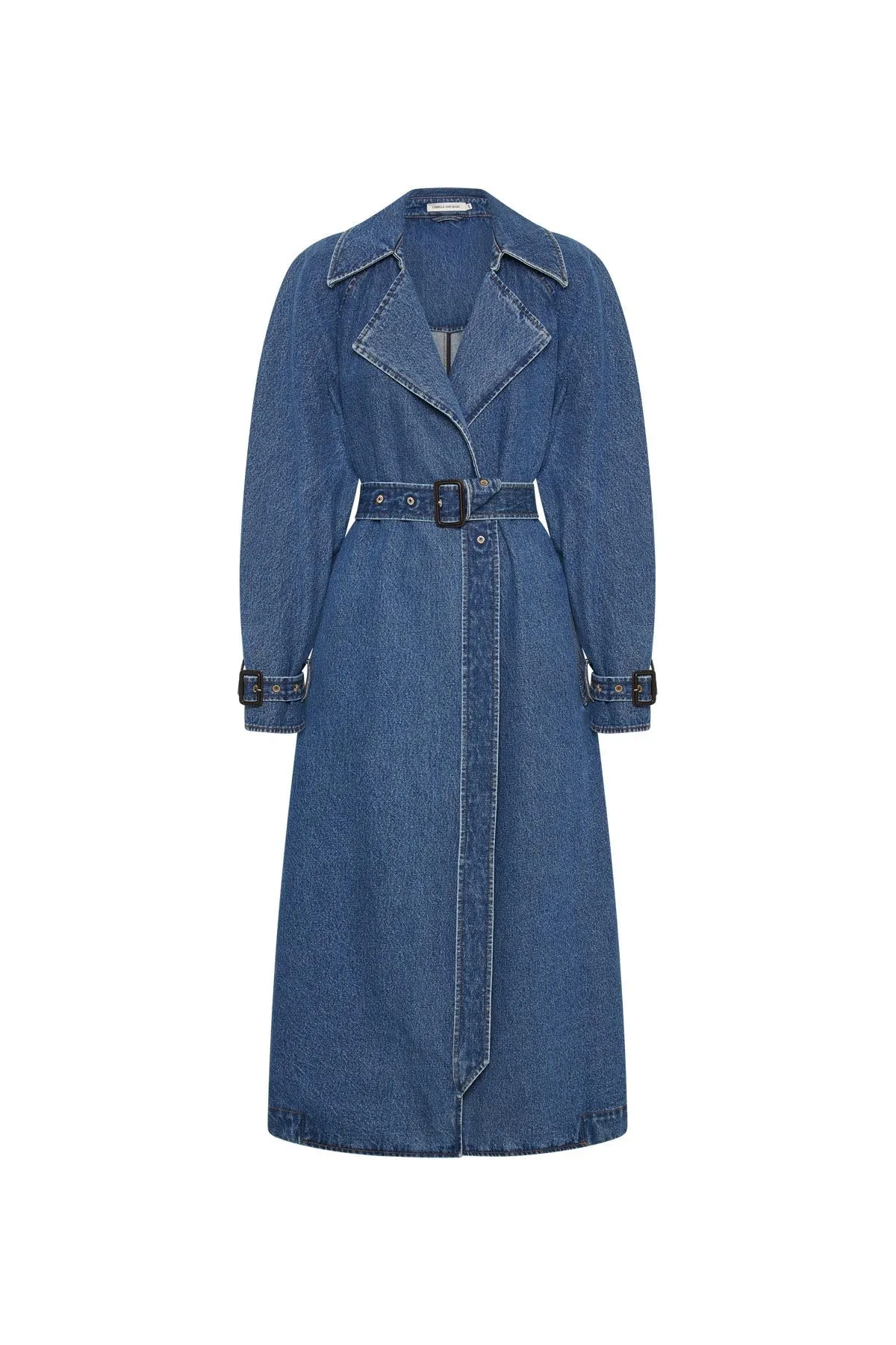 Bea Denim Trench Coat Classic Blue