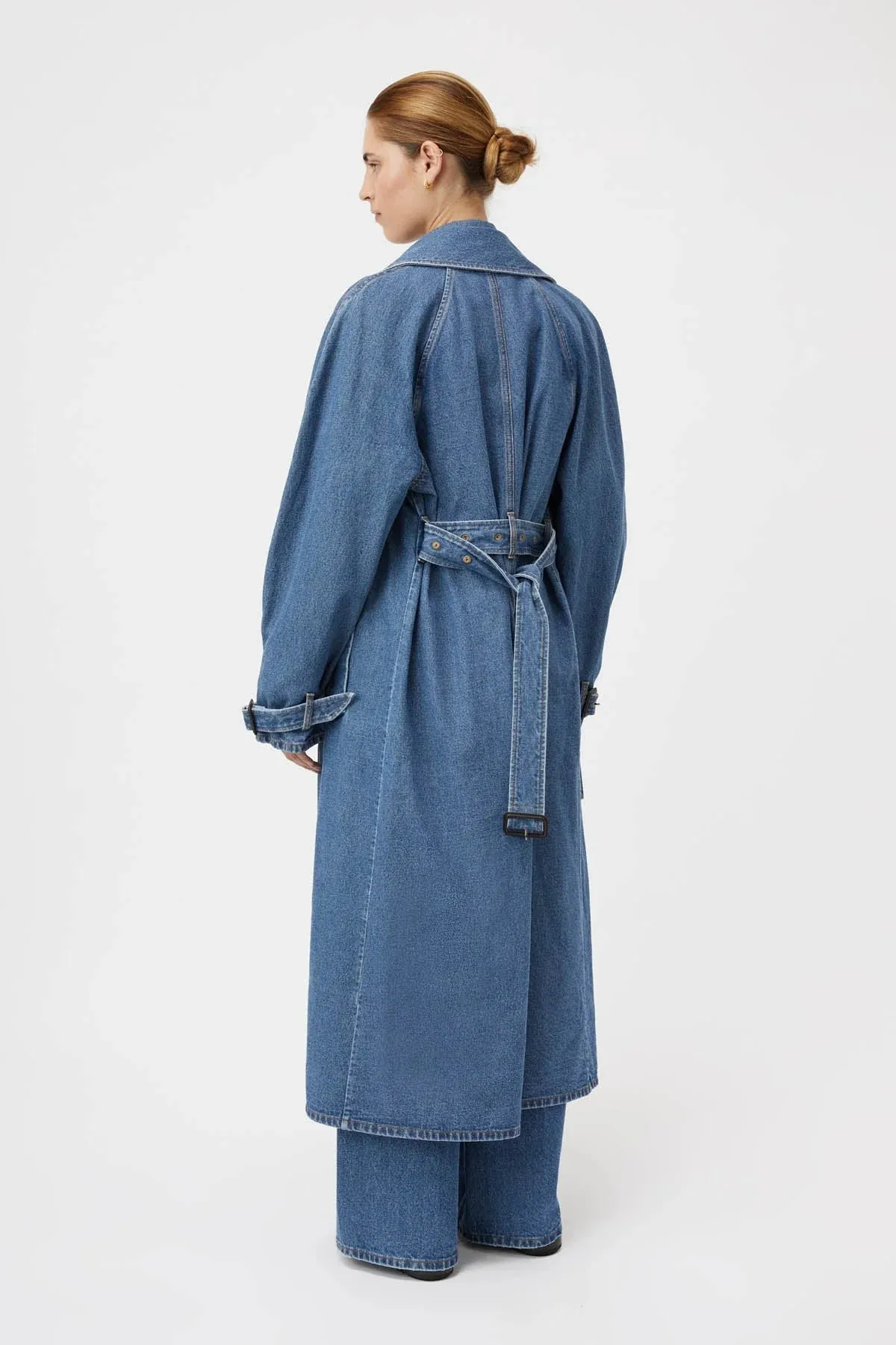 Bea Denim Trench Coat Classic Blue