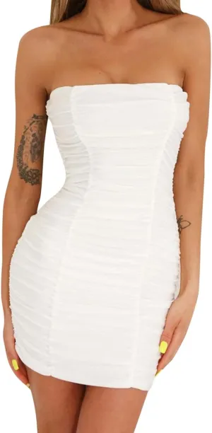 Beach Dresses for Women,2025 Summer Strapless Homecoming Sundress Satin a Line Short Prom Dresses with Pockets