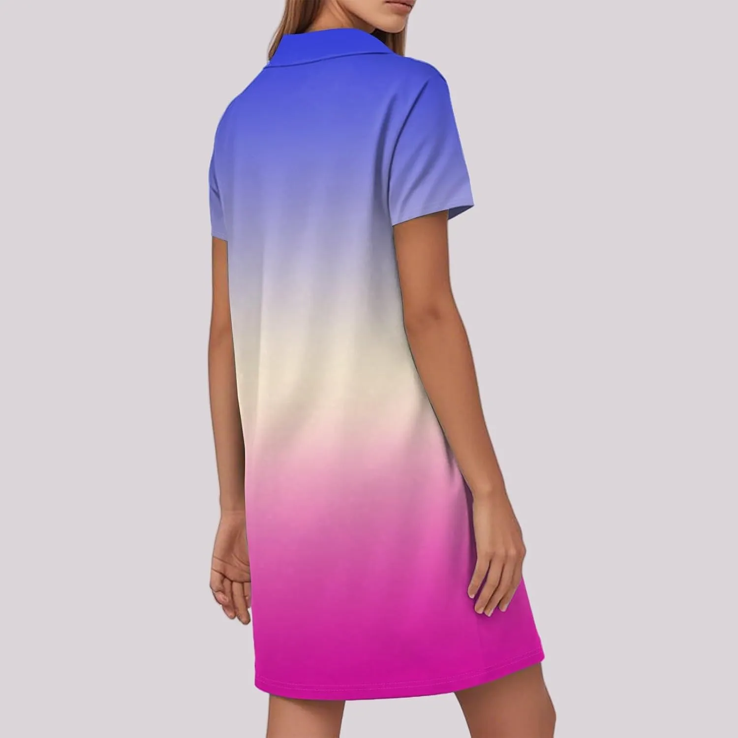 Beach Vacation Clothes for Women Womens Summer Dresses Trendy 2025 V-Neck Short Sleeve Sundress Novelty Dress