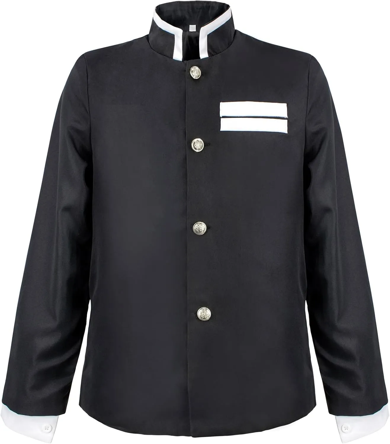 C-ZOFEK Men's US Size Cosplay Costume Kimono Kaori Cloak with Black Suit and Belt for Halloween