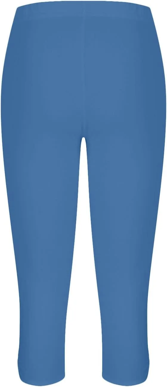 Capri Leggings for Women High Waist Stretch Workout Bottom Cropped Trousers Side Hollow Out Hem Slimming Yoga Pants