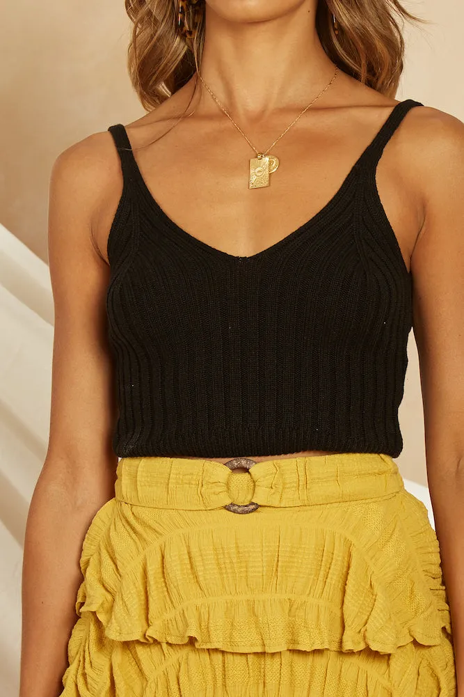 Cholla Crop Top Black