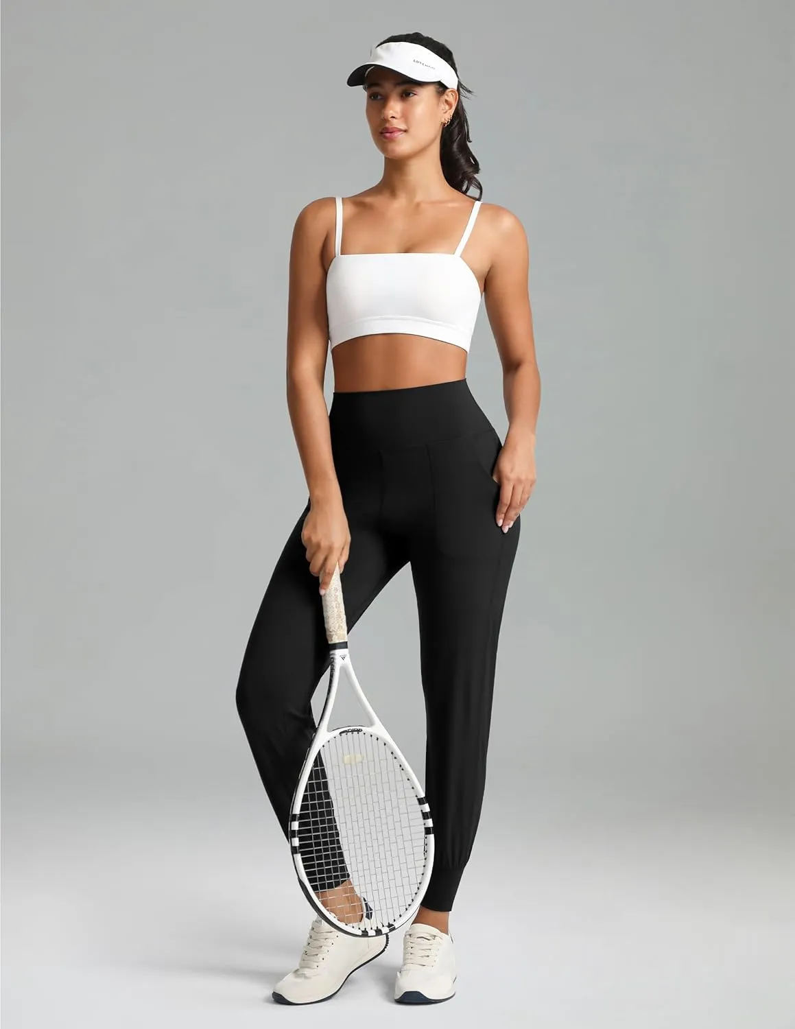 Colorfulkoala Women's High Waisted Joggers with Pockets Full Length Sweatpants & Lounge Pants