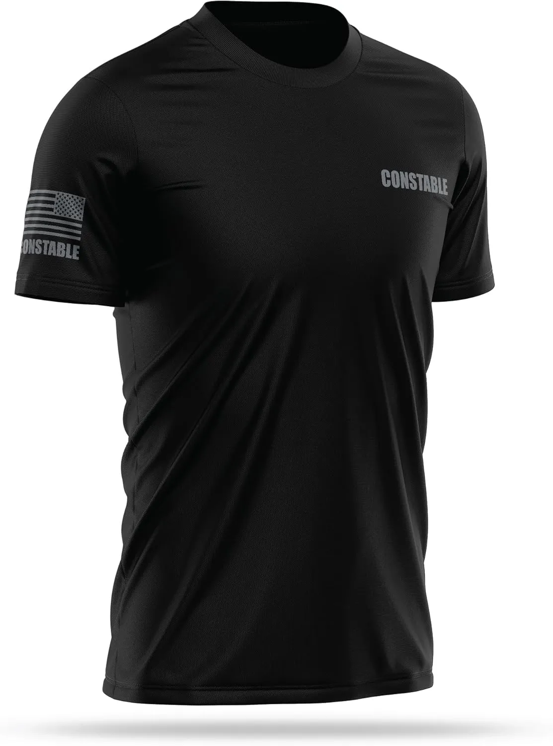 Constable Utility T Shirt for Men | USA Patriotic Lightweight Tee | Micro Polyester, Moisture-Wicking Quick-Dry Comfort