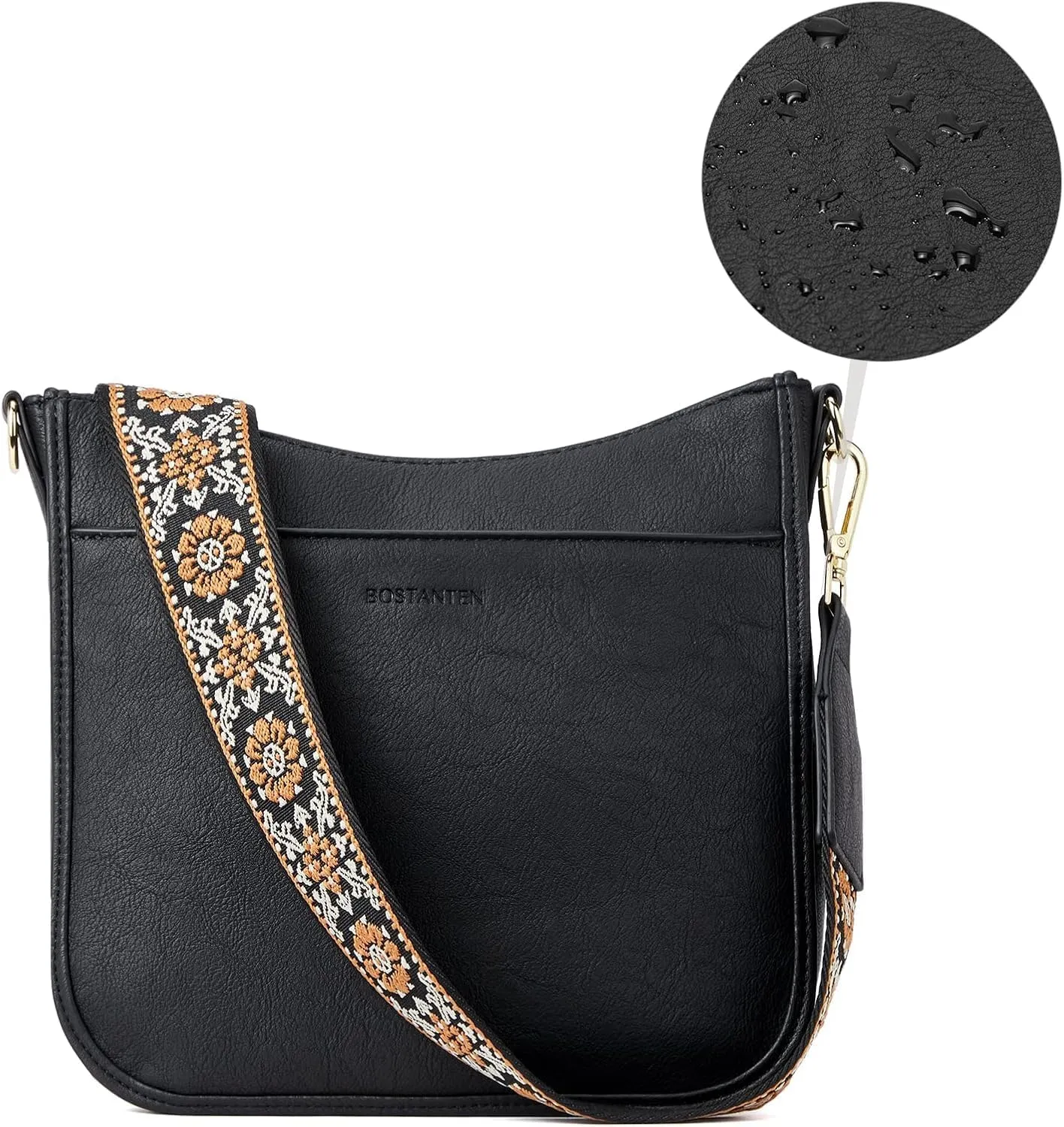 Crossbody Bags for Women  Vegan Leather Shoulder Handbags with Wide Strap, Trendy Hobo Purses with Multiple Pockets