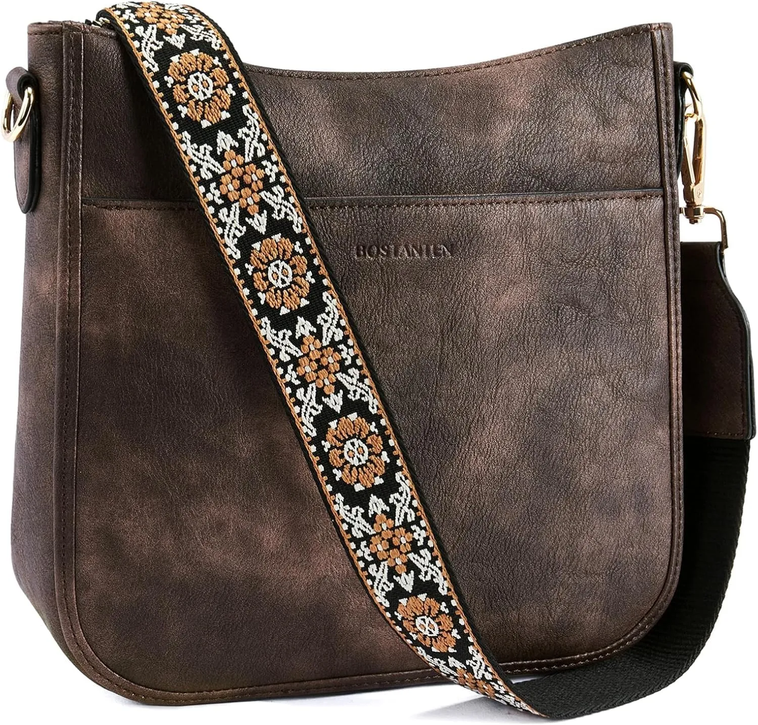 Crossbody Bags for Women  Vegan Leather Shoulder Handbags with Wide Strap, Trendy Hobo Purses with Multiple Pockets