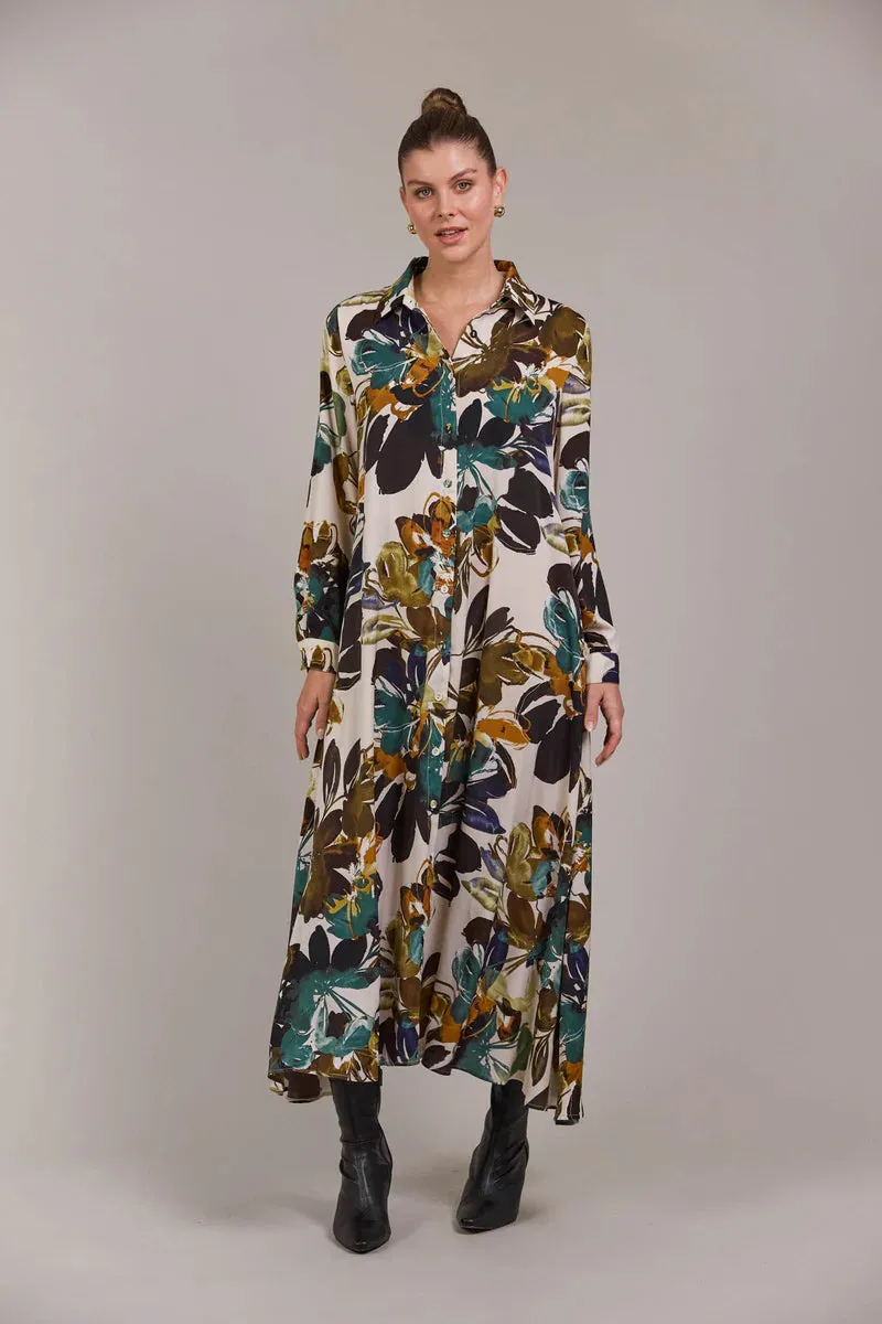 Elsie Shirt Dress By Eb&Ive - Botanical Tusk