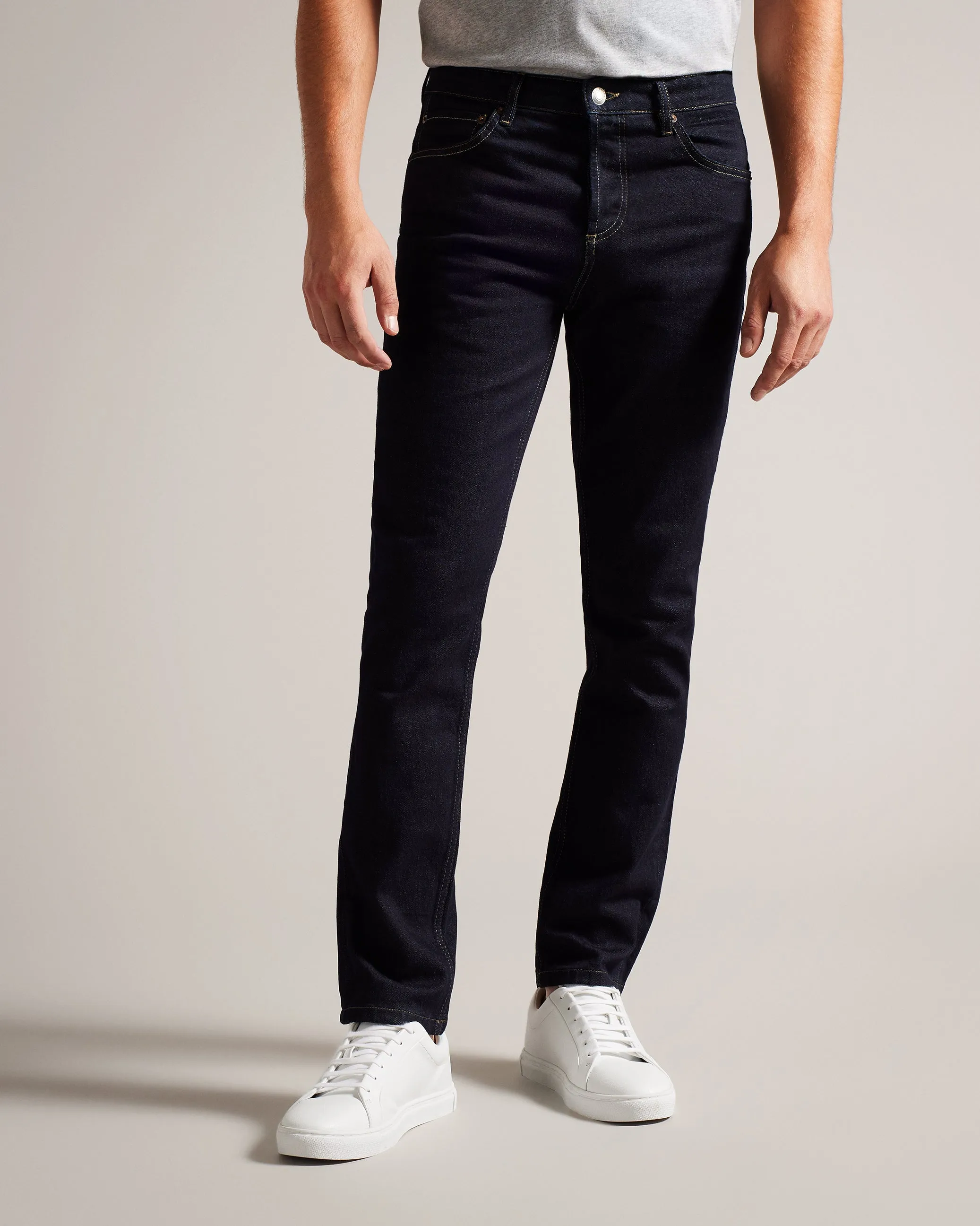 Elvvis Slim Fit Stretch Jeans Dk-Blue
