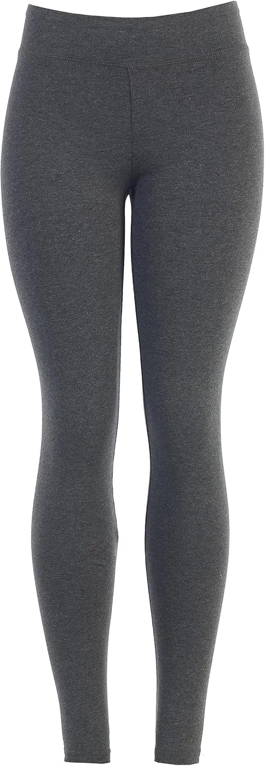 EttelLut Cotton Spandex Basic Leggings Pants-Jersey Full/Capri Regular/Plus Size