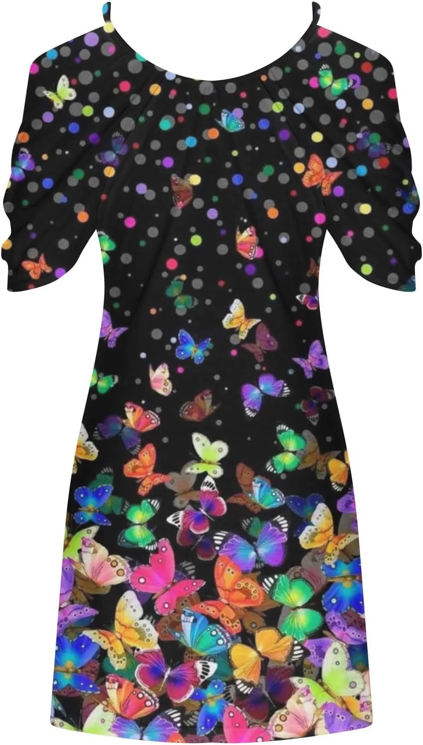 Floral Summer Dress 2024 Sexy Plus Size Open Shoulder Spaghetti Strap Beach Mini Dresses Floral Print Short Dresses