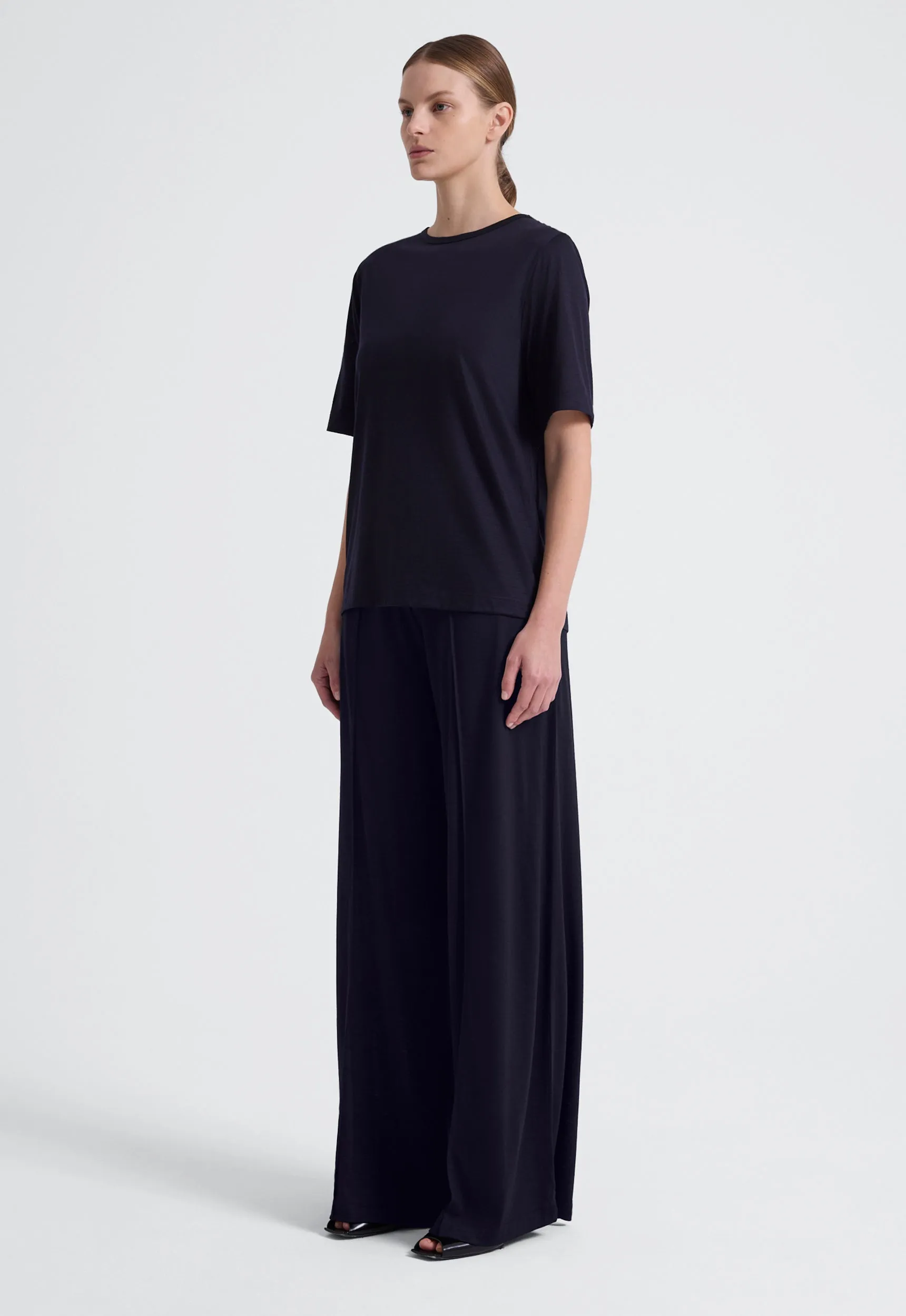 Getz Wool Tee - Darkest Navy