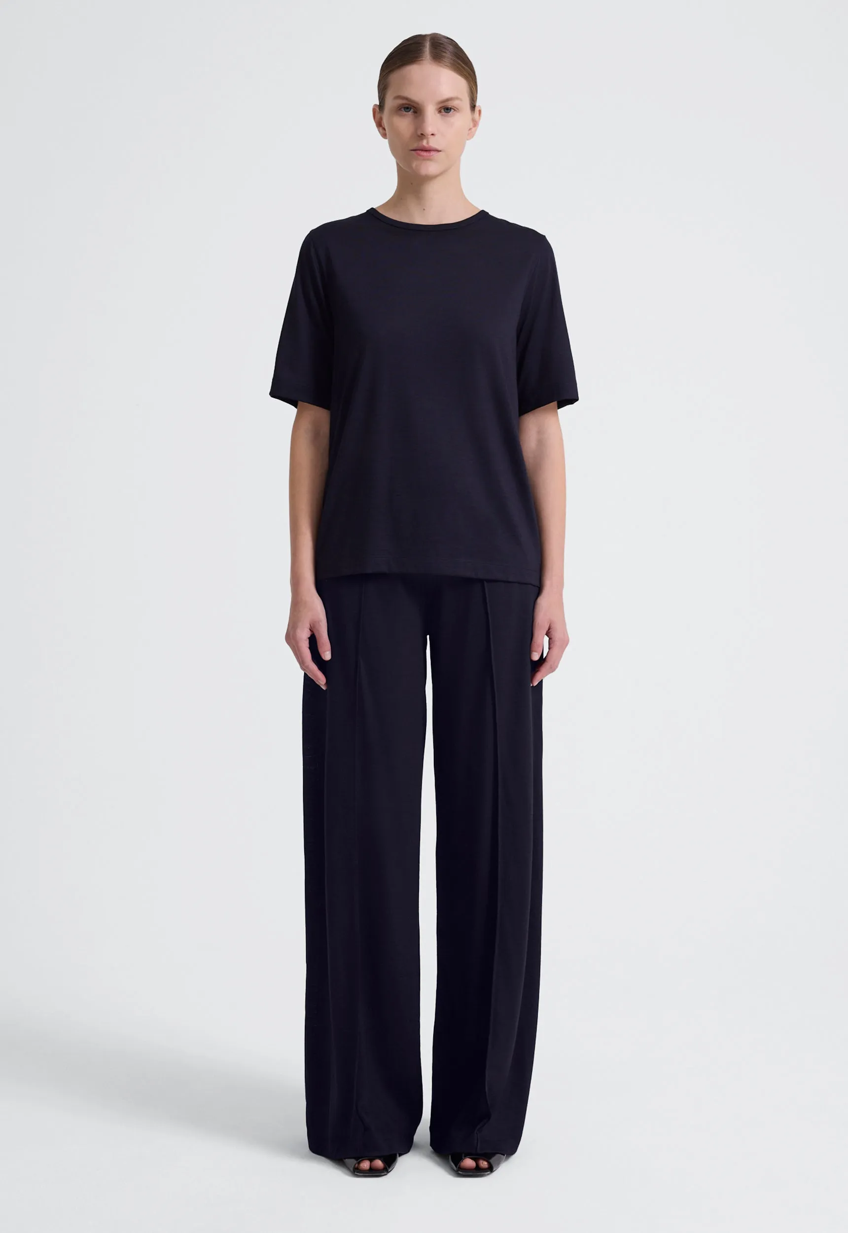 Getz Wool Tee - Darkest Navy