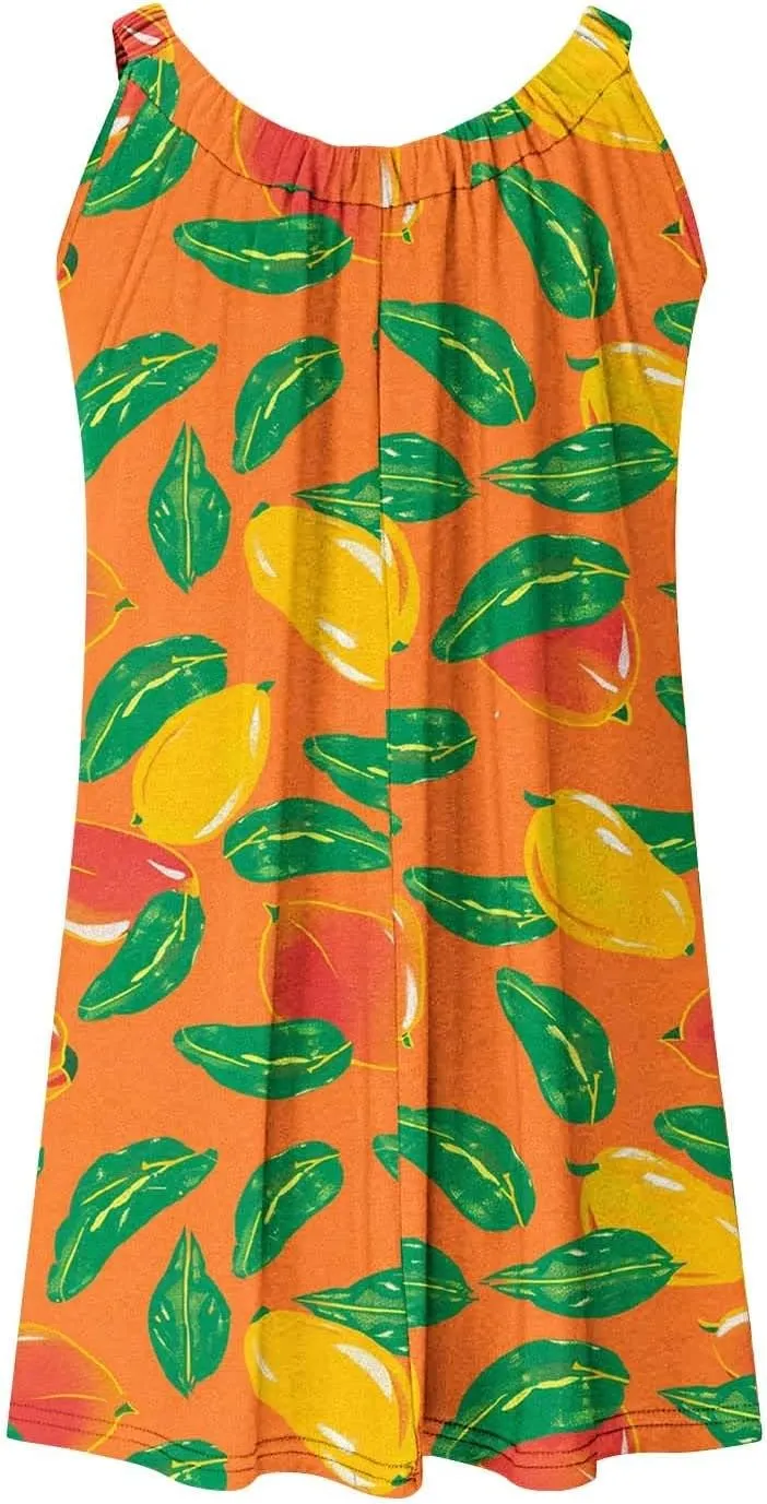 hlysgo Beach Dresses for Women 2025 Vacation Summer Sleeveless Mini Sundresses Trendy Floral Printed Swimsuit Coverup Dress