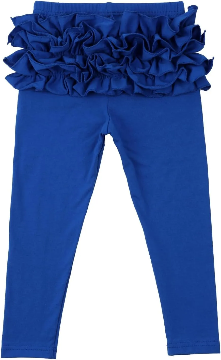 HOOLCHEAN Baby Toddler and Little Girls Ruffles Buttocks Leggings Solid Color Pants