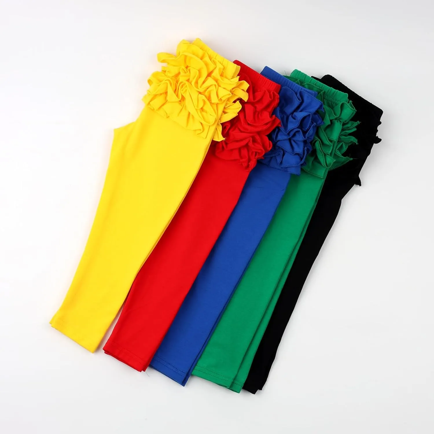 HOOLCHEAN Baby Toddler and Little Girls Ruffles Buttocks Leggings Solid Color Pants