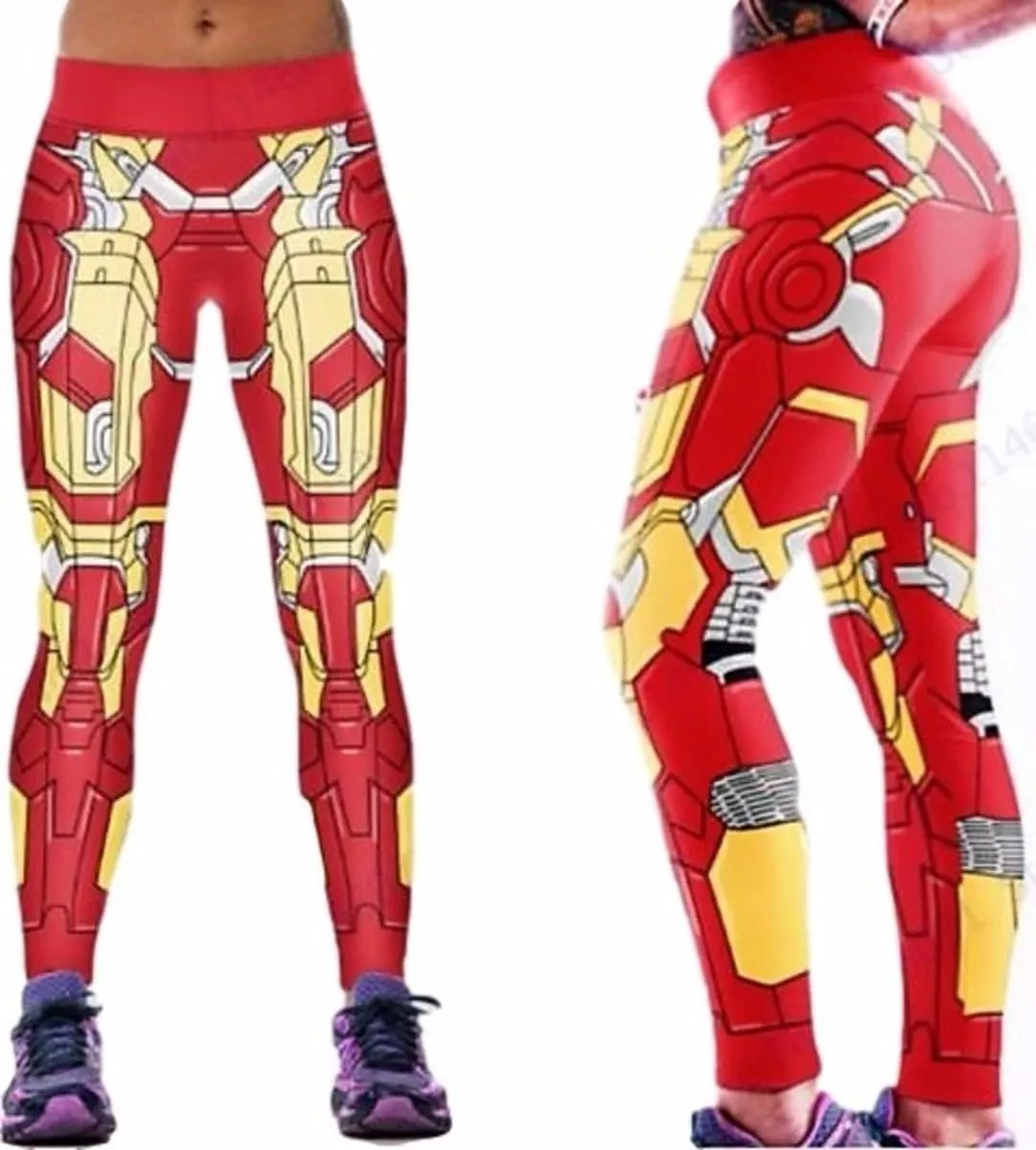 Ironman Suit Up Yoga Pants One Size Fits Most Novelty Leggings