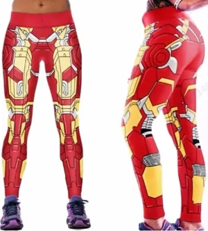 Ironman Suit Up Yoga Pants One Size Fits Most Novelty Leggings