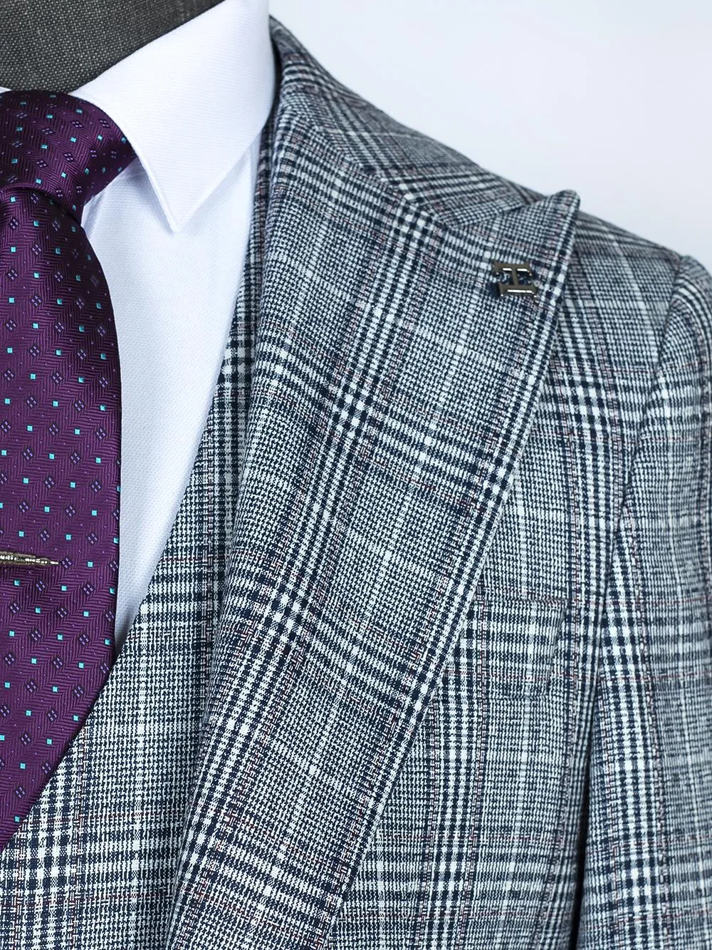 Jay Blue Set Blazer Linen Suit