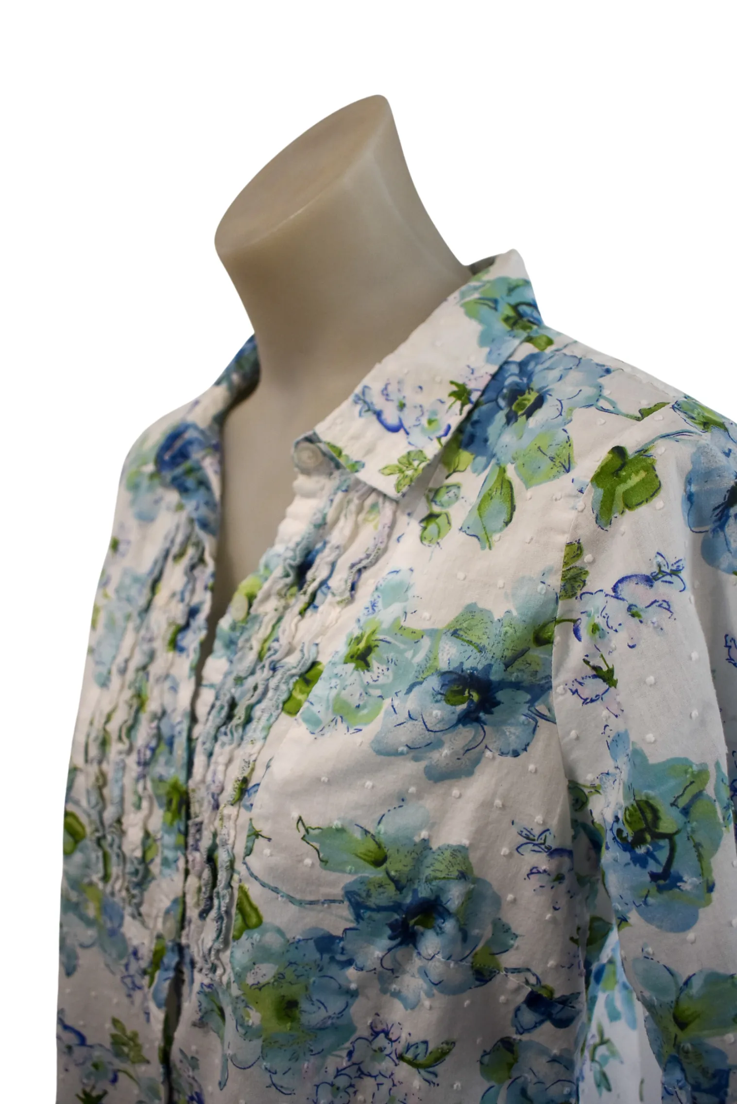 Lightweight cotton button up blouse, S/M