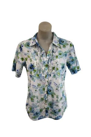 Lightweight cotton button up blouse, S/M