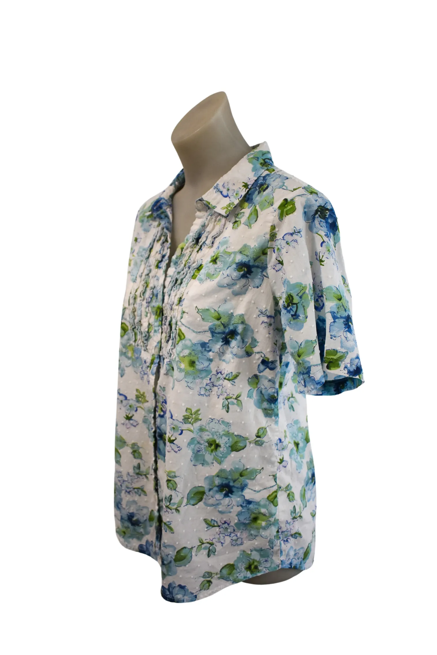 Lightweight cotton button up blouse, S/M