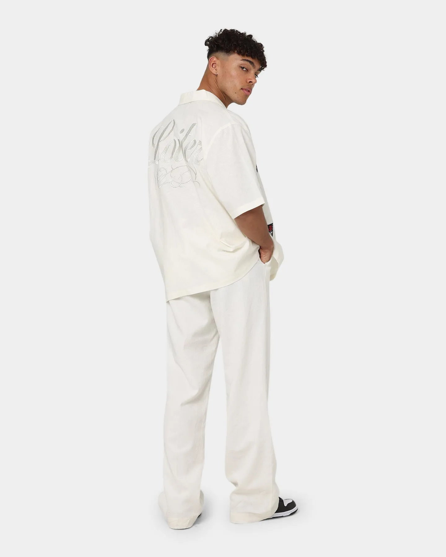 Loiter Patchwork Button Up Ecru
