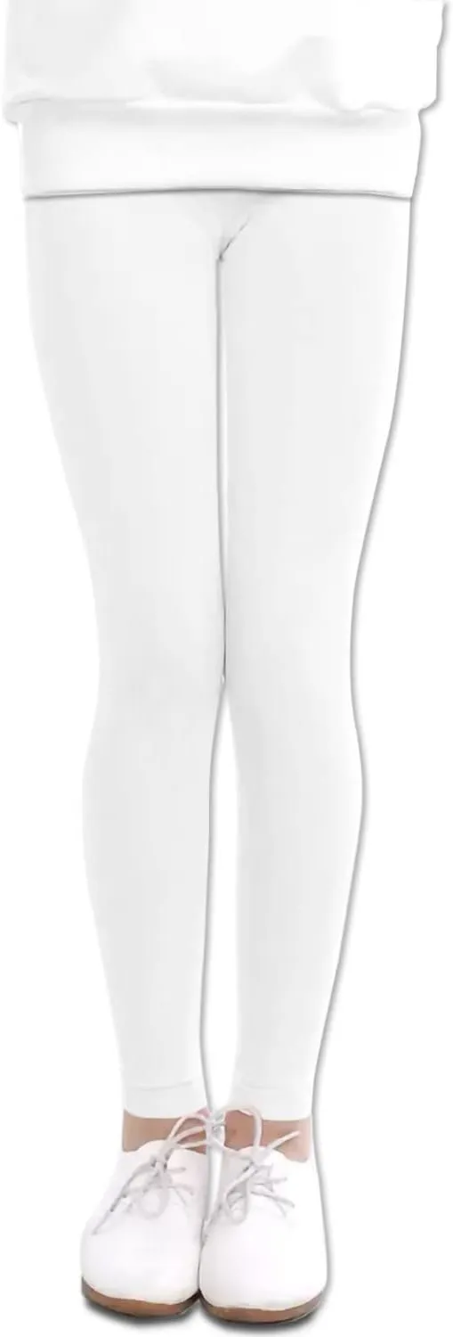 LUOUSE Girls' Leggings Full Length Comfy Pants Trousers 4-13 Years