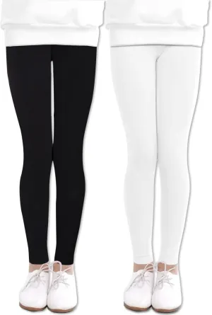 LUOUSE Girls' Leggings Full Length Comfy Pants Trousers 4-13 Years