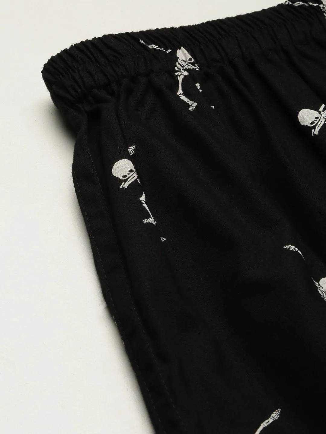Men Black Printed Slim Fit Boxers