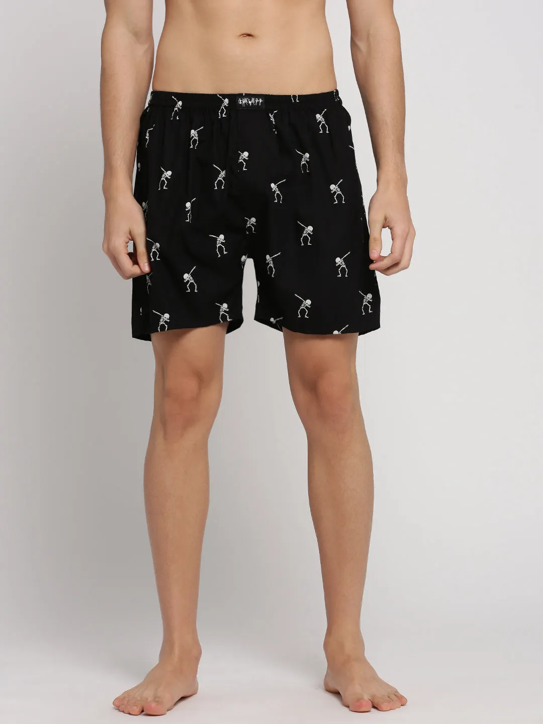 Men Black Printed Slim Fit Boxers