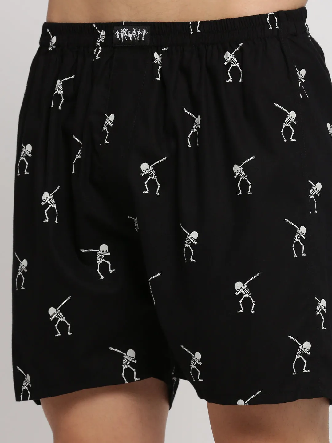Men Black Printed Slim Fit Boxers