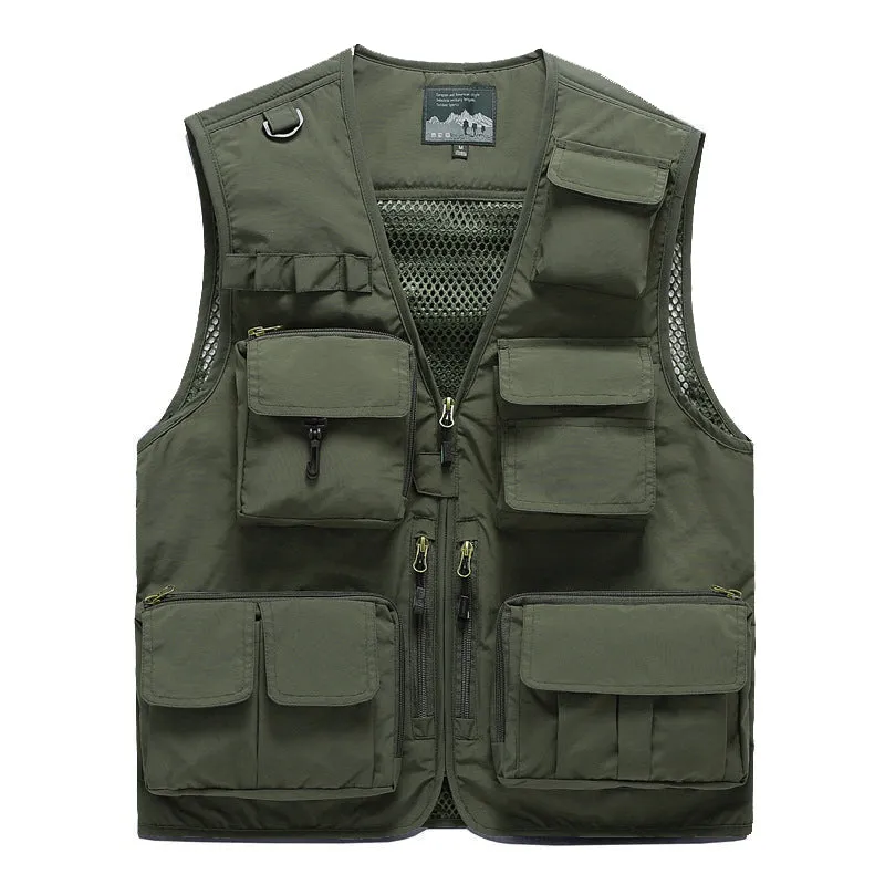 Mens Lightweight Utility Cargo Vest