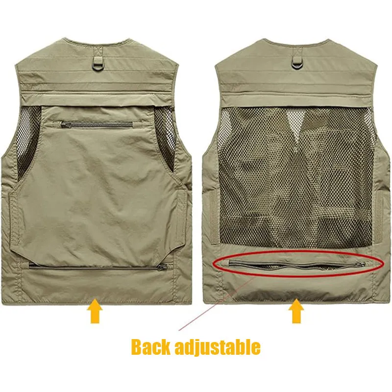 Mens Lightweight Utility Cargo Vest