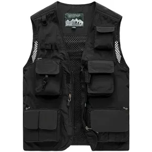 Mens Lightweight Utility Cargo Vest