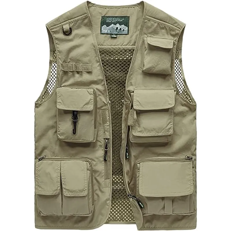 Mens Lightweight Utility Cargo Vest