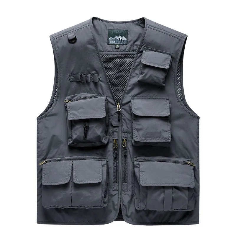 Mens Lightweight Utility Cargo Vest