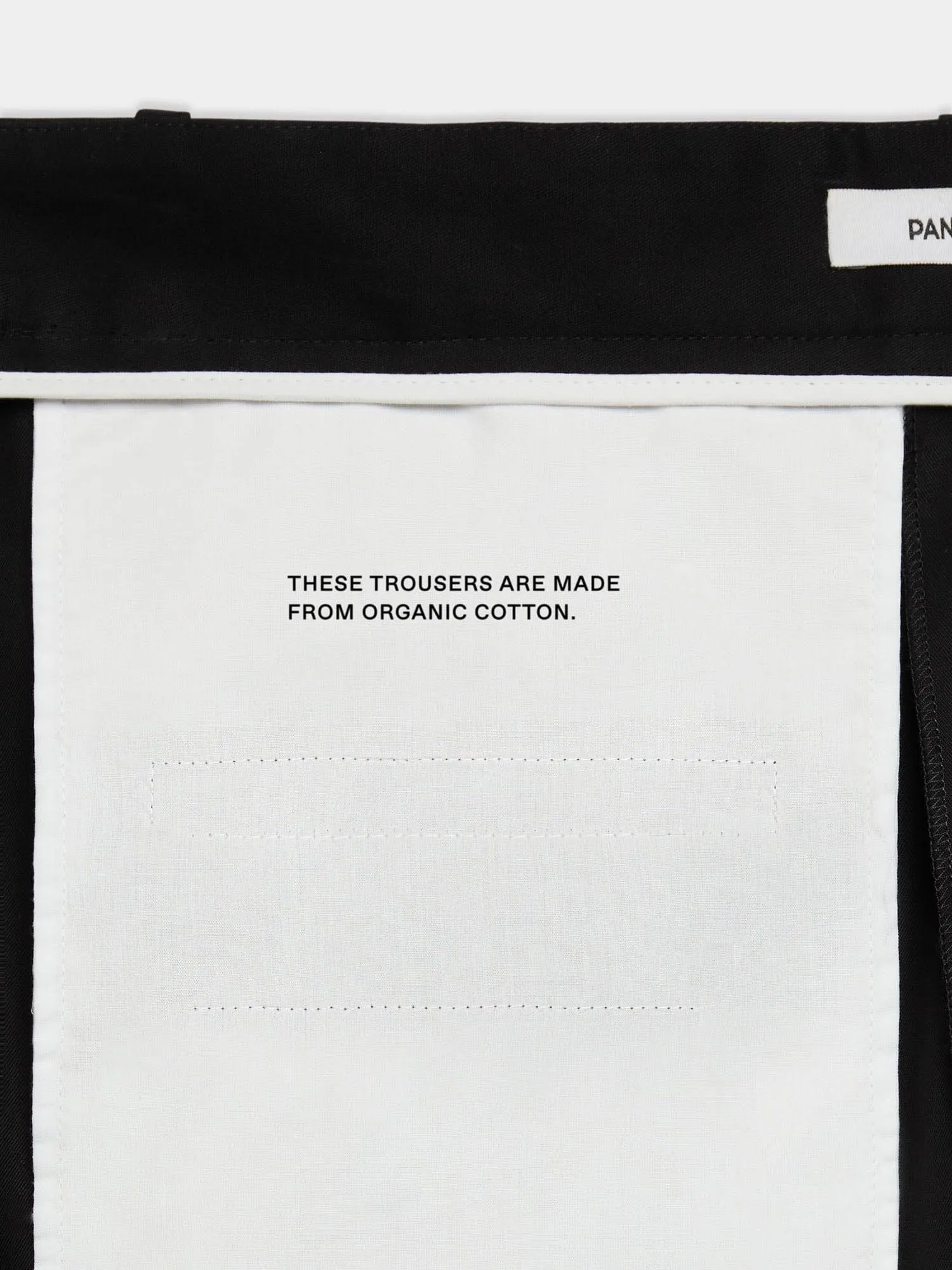 Men's Organic Cotton Tailored Trousersblack