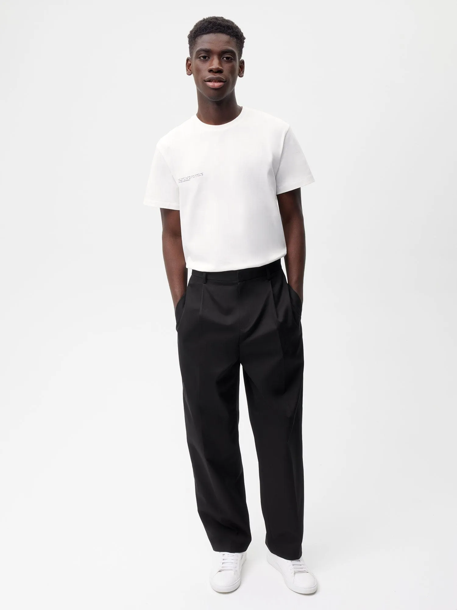 Men's Organic Cotton Tailored Trousersblack
