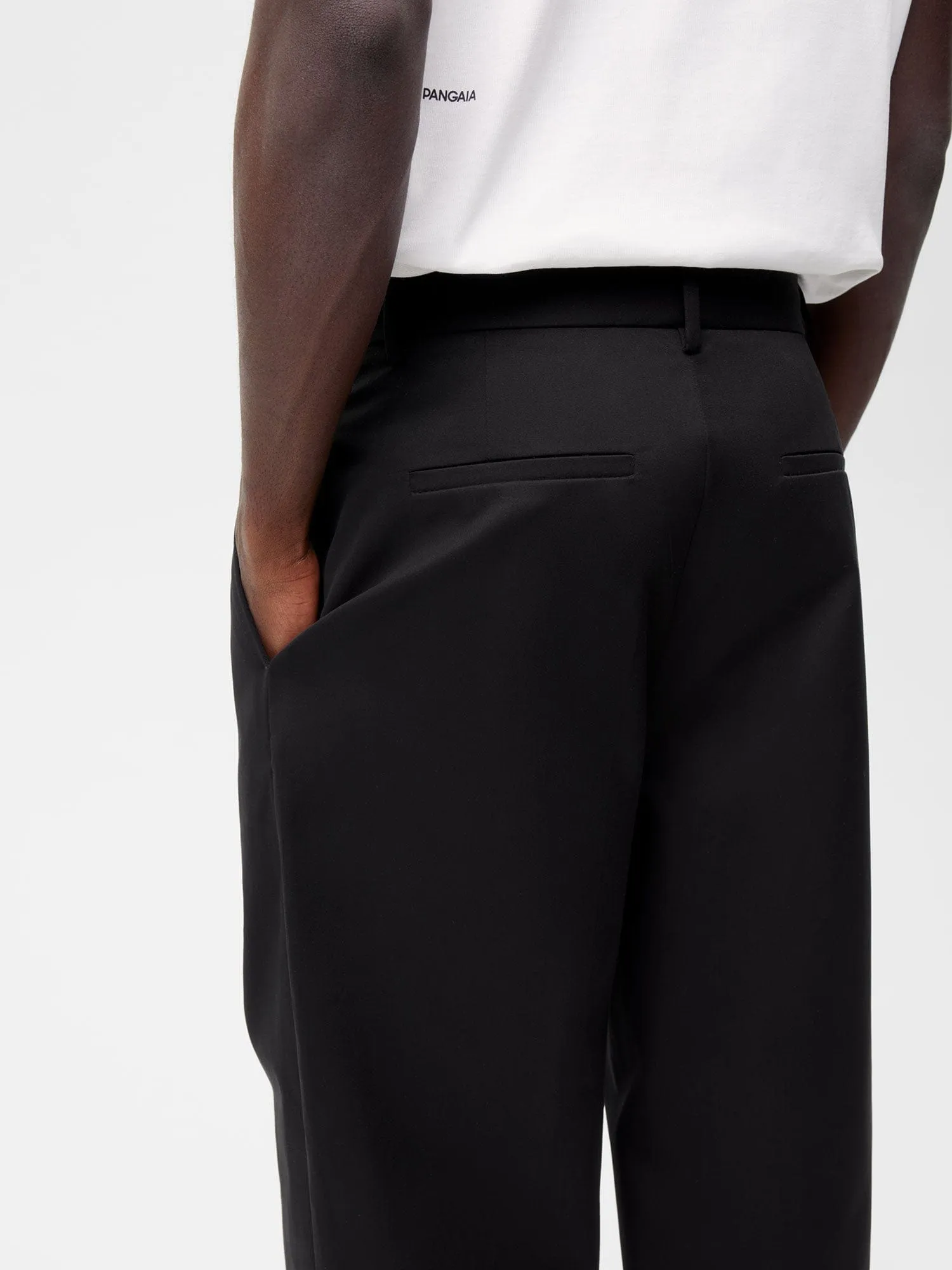 Men's Organic Cotton Tailored Trousersblack