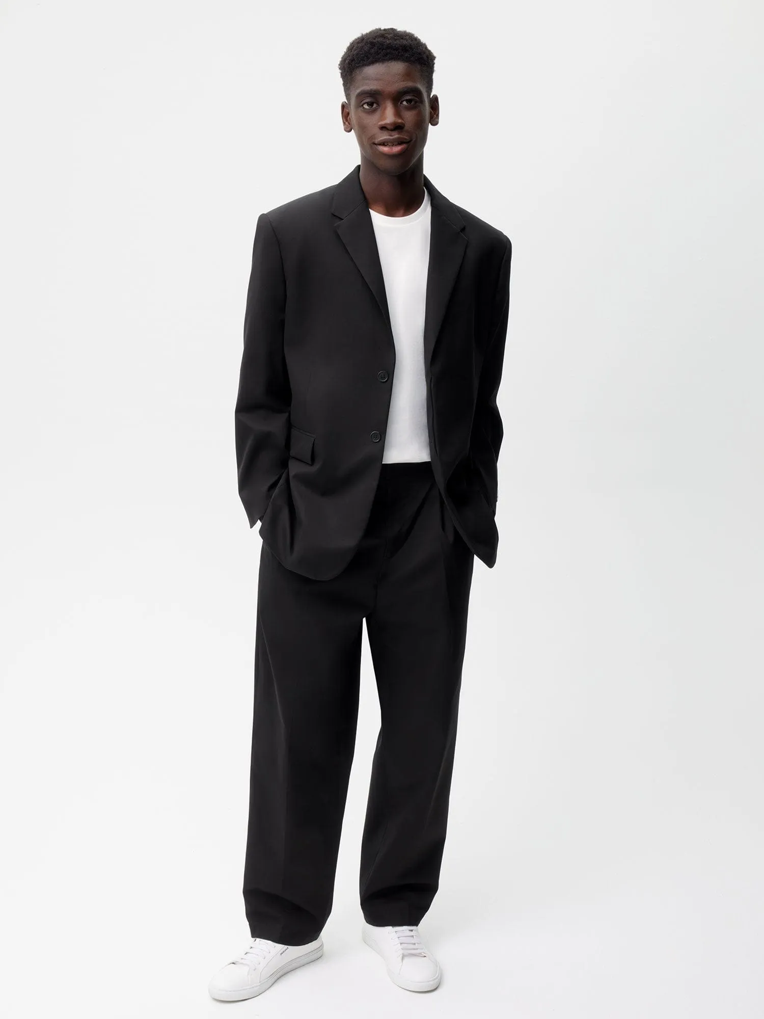 Men's Organic Cotton Tailored Trousersblack