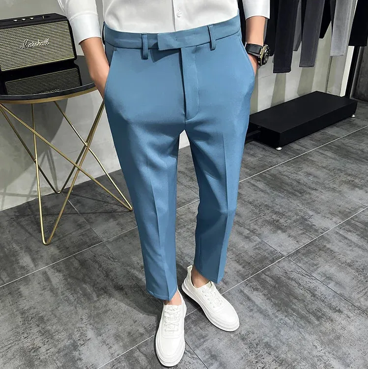 Men's Slim Fit Dress Ankle Trousers