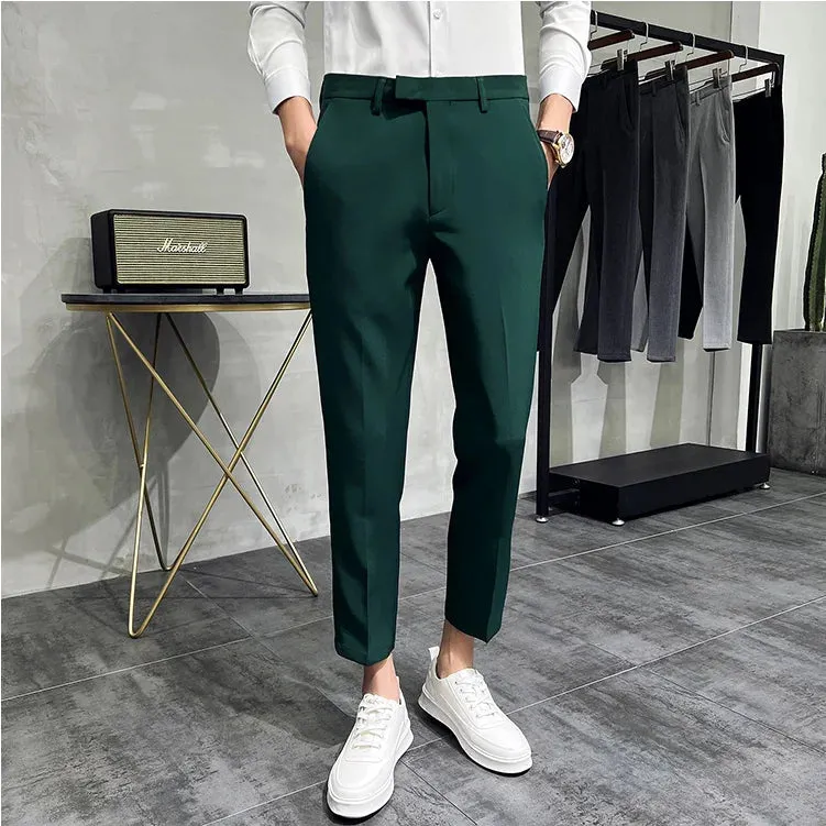 Men's Slim Fit Dress Ankle Trousers