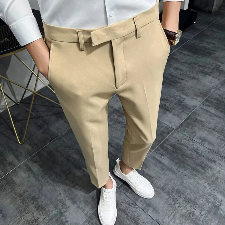 Men's Slim Fit Dress Ankle Trousers