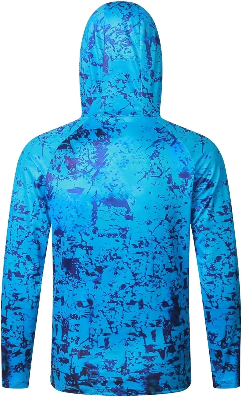 Men's UPF50  Sun Protection Hoodie Shirt Fashion Loose Long Sleeve Rash Guard Casual Fishing Shirt with Mask Quick Dry