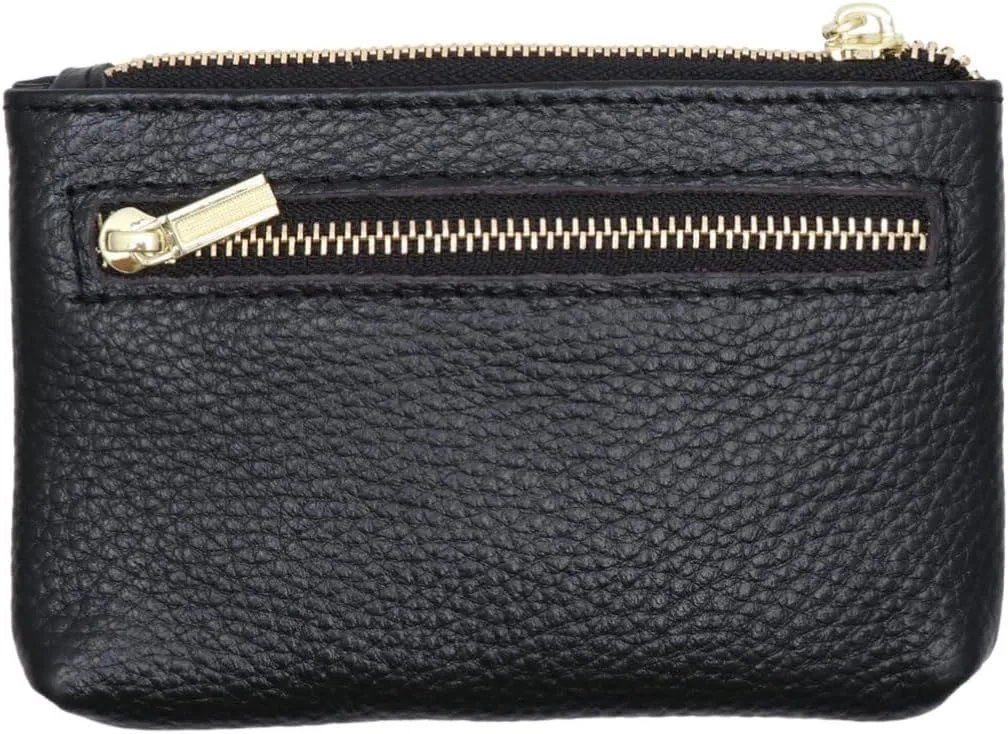 PU Leather Coin Pouch Zipper Wallet for Women Multifunctional Mini Purse Compact Change Holder for Pockets and Handbags for Go