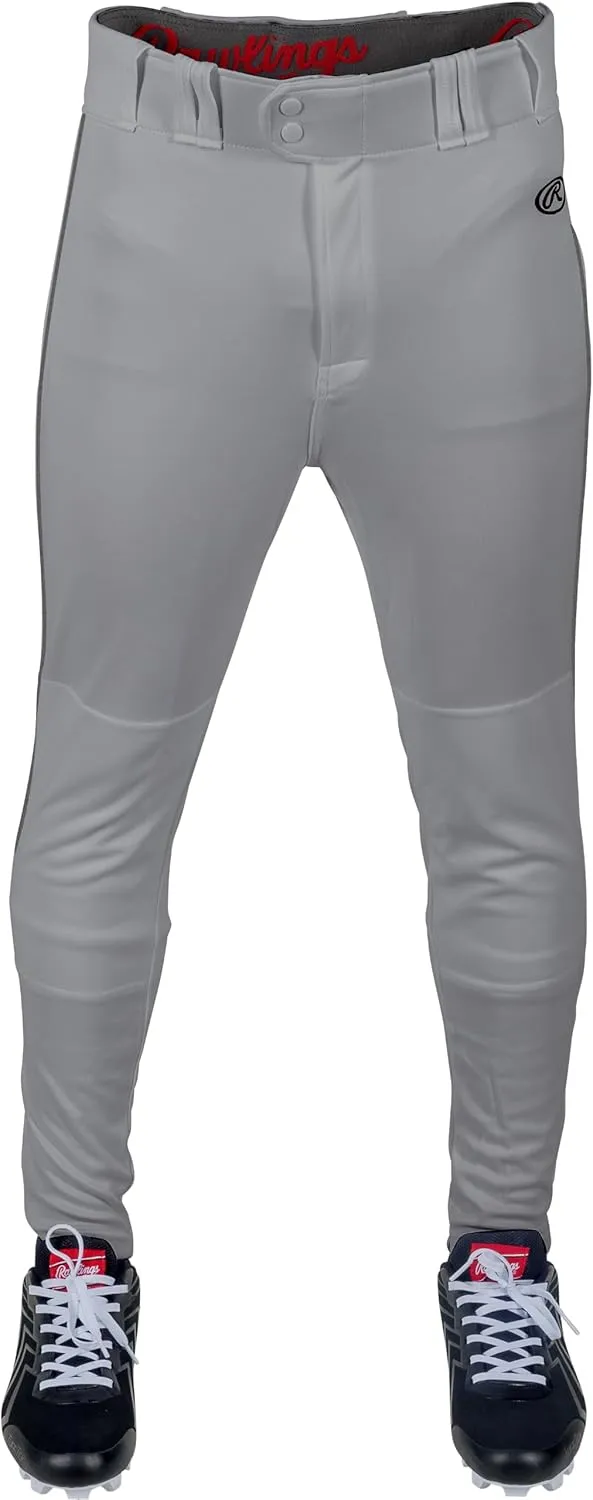 Rawlings Men's Launch Series Baseball Pant | Jogger Fit | Adult Sizes | Solid & Piped Options